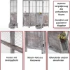 Paravent -M66, Raumteiler Trennwand Sichtschutz, Pflanzkörbe 4 Paneele, Shabby-Look 170x180x22cm, braun-grau ^ MCW Sale