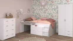 Kinderzimmer 3-teilig "Milky 12" Weiß / Grey Loft ^ Parisot