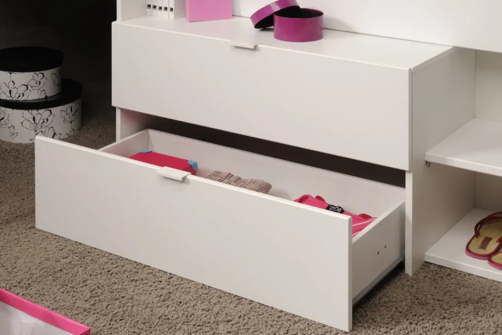 Kinderzimmer 3-teilig "Milky 12" Weiß / Grey Loft ^ Parisot