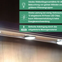 Wall Spot 120cm, Abstrahlwinkel 120°, LED Wachstumslampe, Grow Light für Zimmerpflanzen und Grünpflanzen, Fassaden- und Wandbegrünung ^ Parus by Venso Online