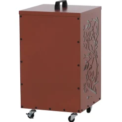 Pelletbehälter -Q30 Ranken,Pelletbox Aufbewahrungsbox für z.B. Tierfutter, Rollen Füße 64x36x36cm ~ kupferfarben ^ MCW Clearance