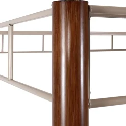 Pergola -L42, Garten Pavillon Terrassenüberdachung, stabiles 7cm-Metall-Gestell 3x3m Bambus-Optik ~ taupe-braun ^ MCW Discount