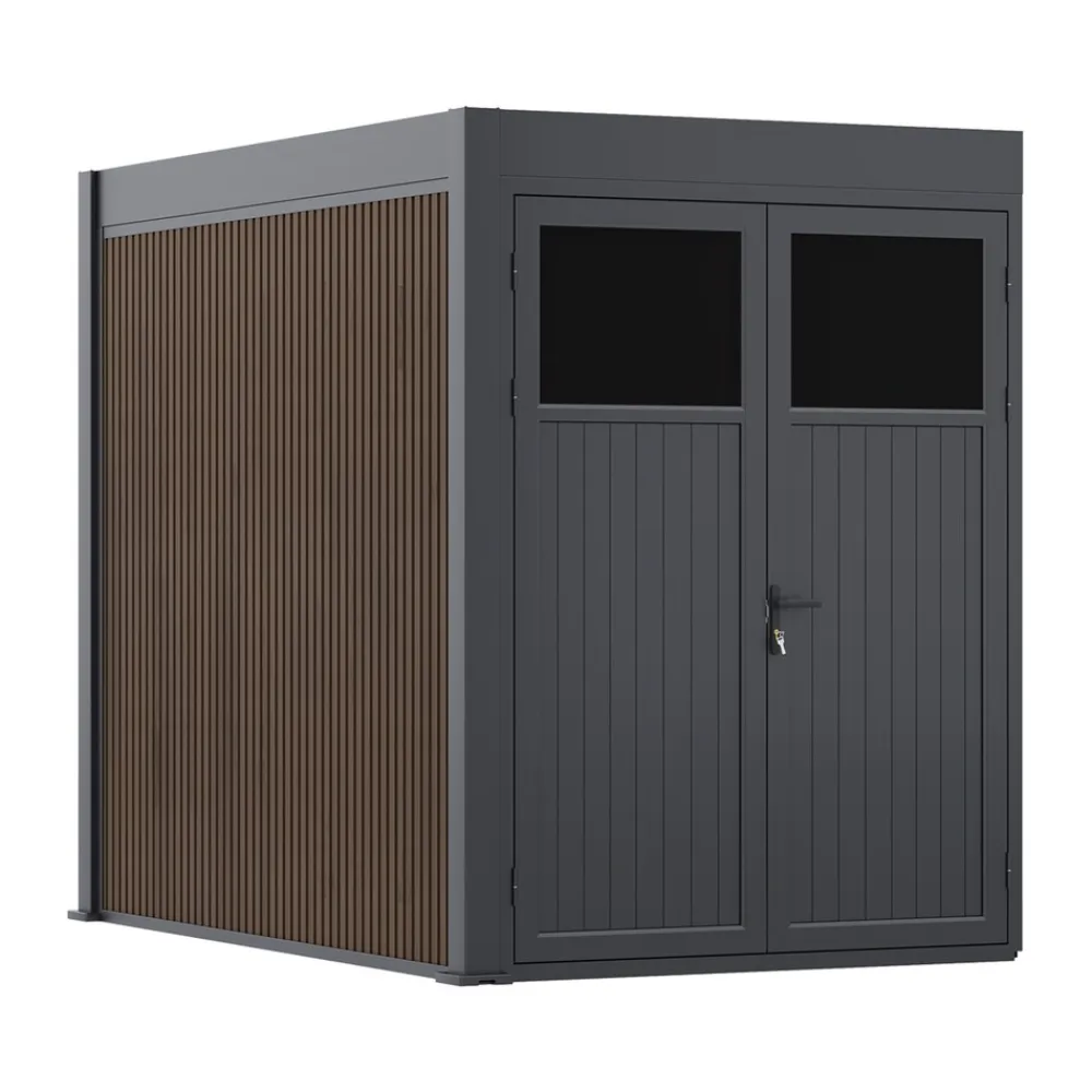 Anbau-Gartenhaus für Pergola 3x2M Anthrazit ^ PergoLine Hot