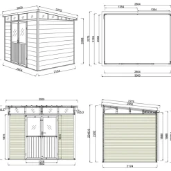Gartenhaus 2822 Aluminium & WPC ^ PergoLine