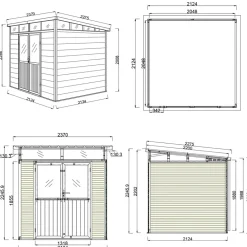 PergoLine Gartenhaus 2222 Aluminium & WPC Anthrazit