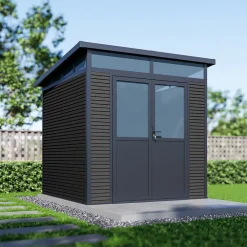 PergoLine Gartenhaus 2222 Aluminium & WPC Anthrazit
