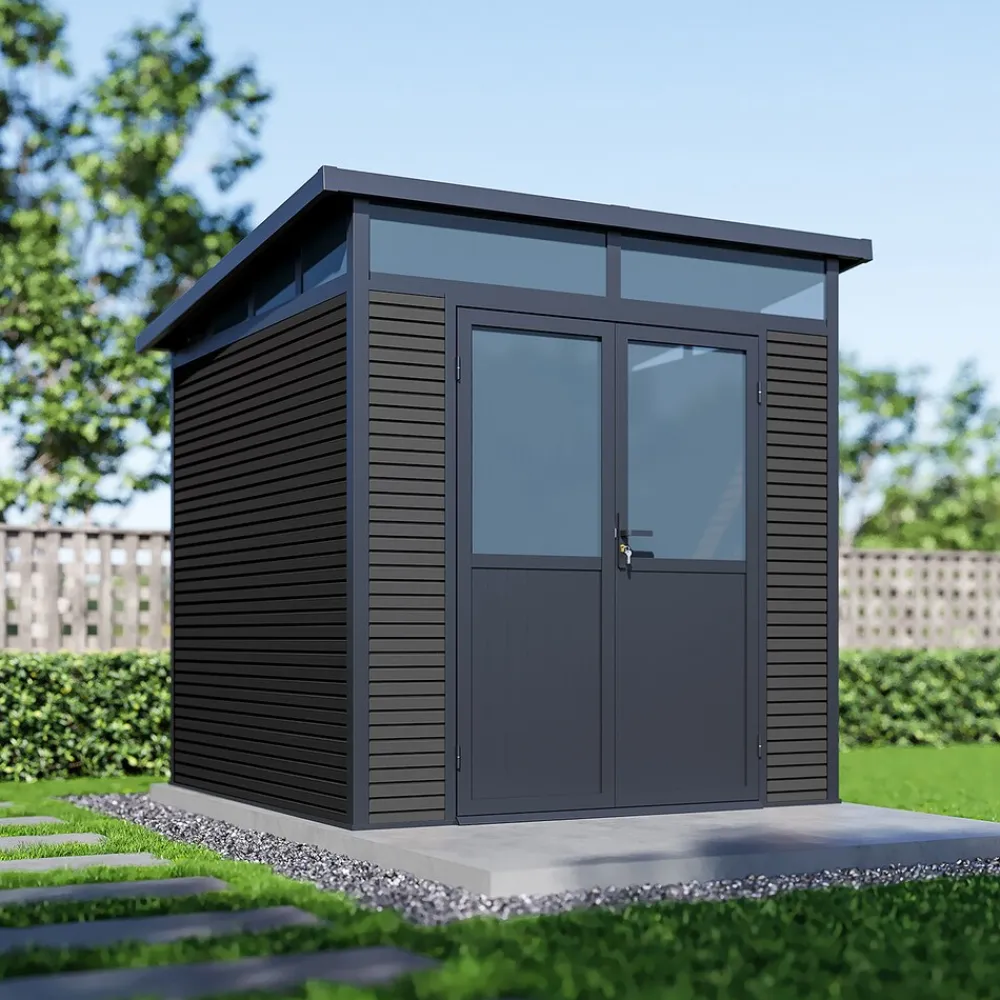 PergoLine Gartenhaus 2222 Aluminium & WPC Anthrazit