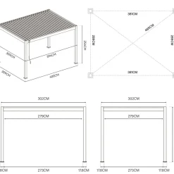Superior Pergola 3 m x 4 m ^ PergoLine Outlet