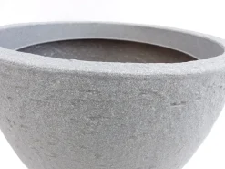 Grünwaren Pflanzkübel Betonoptik, rund Ø 48 cm grau, Pflanztopf Blumentopf Kübel XXL groß Best