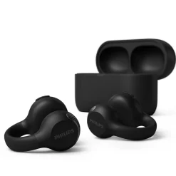 TAQ2000BK schwarz Clip Open-Ear Kopfhörer (True Wireless, mit Ohrklemme, Bluetooth-Multipoint-Verbindung, IPX4 spritzwassergeschützt und schweißresistent, Sprachassistent) ^ Philips Outlet