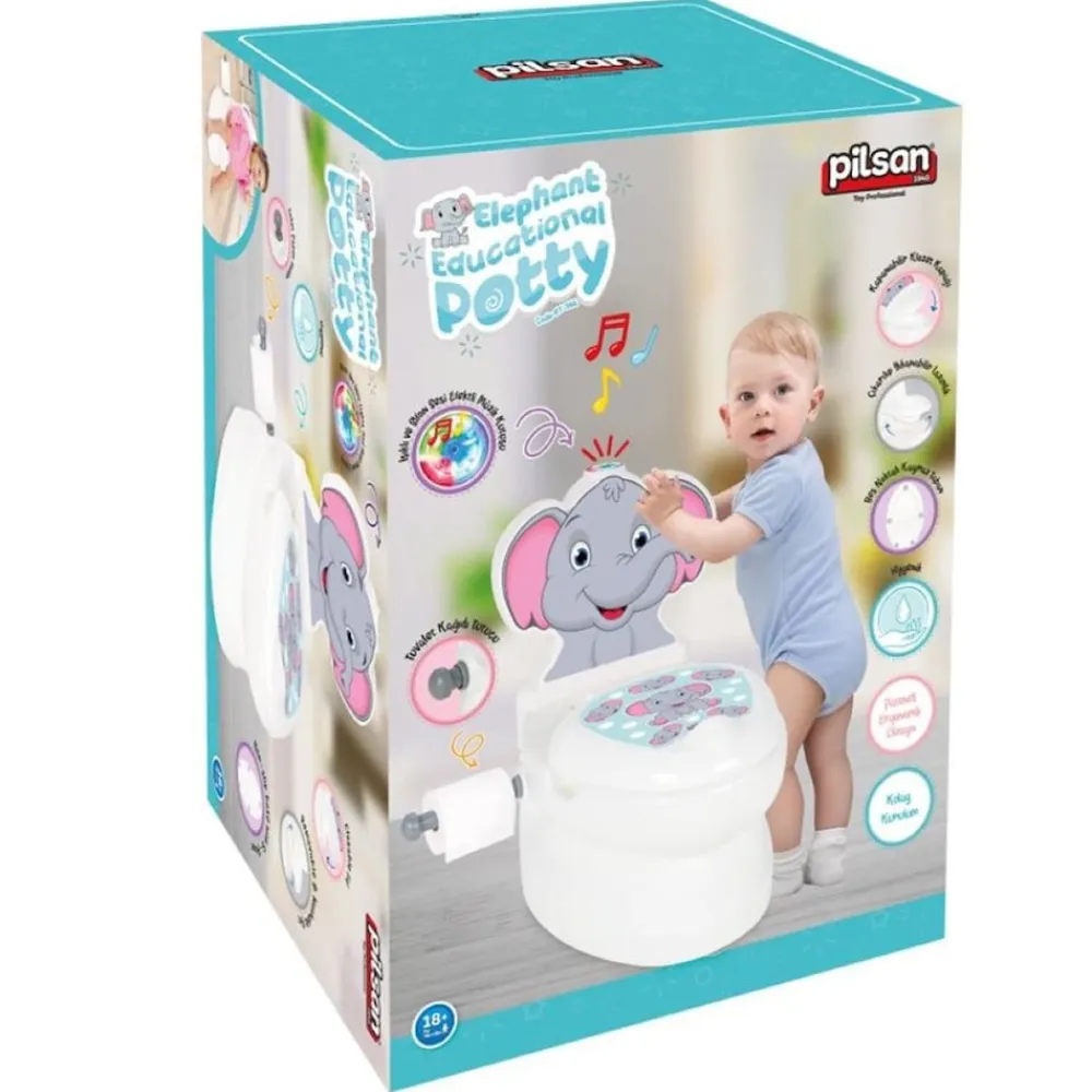 Töpfchen Elefant 07566 Musik Licht Toilettenpapierhalter Behälter Deckel ^ Pilsan Online