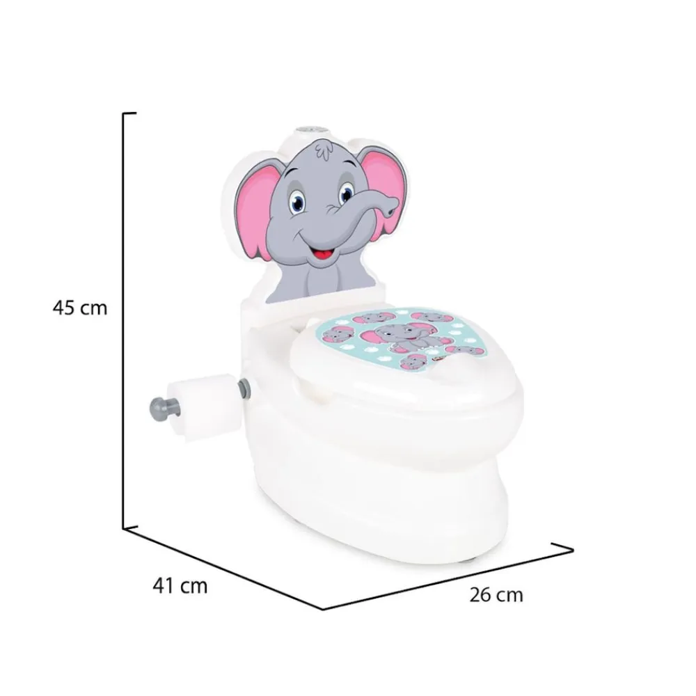 Töpfchen Elefant 07566 Musik Licht Toilettenpapierhalter Behälter Deckel ^ Pilsan Online