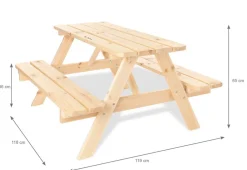 Kindersitzgarnitur Nicki Maxi für 6 – natur ^ Pinolino Hot