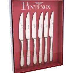 Pintinox Steakmesser geschmiedet Wellenschliff Edelstahl 18/10  Ritz 6 tlg. Best
