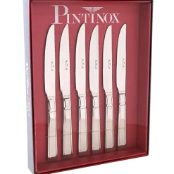 Steakmesser geschmiedet Wellenschliff Edelstahl 18/10 Leonardo 6 tlg. ^ Pintinox Hot