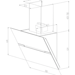 Dunstabzugshaube 9080BZ schwarz 90 cm ^ PKM New
