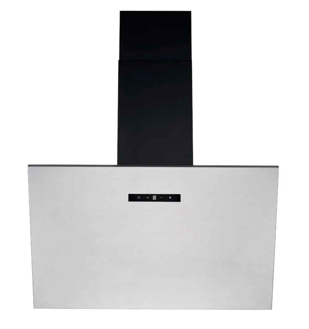 Dunstabzugshaube S8-90A++IXTW - Kopffreihaube Edelstahl, 348,20 m³/h, 2 X 1,5 Watt LED, 90 cm breit, Haubenkörper schwarz lackiert, EEK A++ ^ PKM Hot