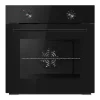 PKM Einbaubackofen EB7B - Einbaubackofen mit schwarzer Glasblende, 64 L, 8 Funktionen Best