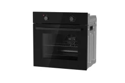 PKM Einbaubackofen EB7B - Einbaubackofen mit schwarzer Glasblende, 64 L, 8 Funktionen Best