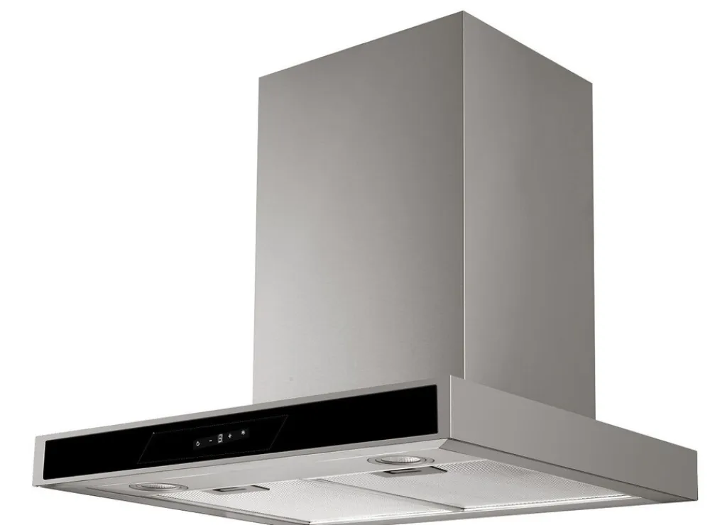 PKM Kaminabzugshaube 8060G Z - 60cm, Touch-Control, Edelstahl, Glasfront schwarz New