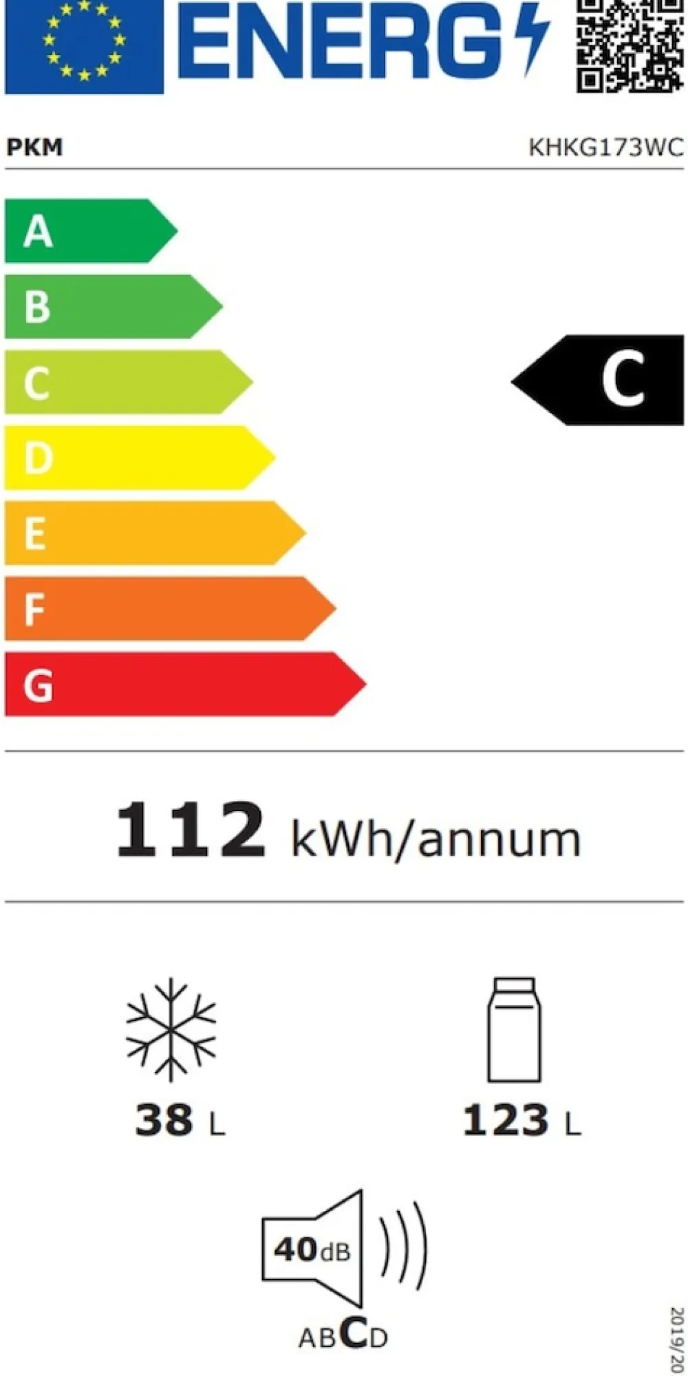 Kühl Gefrierkombination KHKG173WC Weiß 161 L LED ^ PKM Best