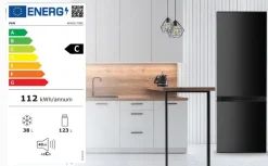 Kühl Gefrierkombination KHKG173BC Schwarz 161 L LED ^ PKM Clearance