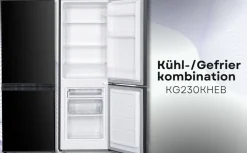 Kühlgefrierkombination KG230KHEB schwarz 173L Kühlschrank LED ^ PKM New