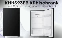PKM Kühlschrank KHKS93EB - schwarz, 94L, Freistehend, mit Kaltlagerfach, 84 cm Hot