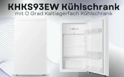 PKM Kühlschrank KHKS93EW - weiß, 94L, Freistehend, mit Kaltlagerfach, 84 cm