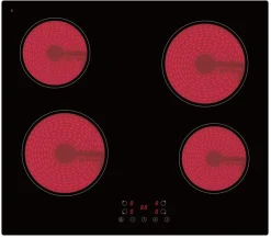 Kochfeld KHKF4 G autark Einbau 60cm Glaskeramik schwarz Timer und Touch-Control ^ PKM