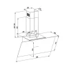 PKM Kopffreihaube S33-90A+BTH - 90cm, schwarz, Touch-Control, Dunstabzugshaube Outlet