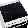 PKM Standherd Elektro EH 4-60 GK6 - Weiss; Standherd 60 cm, EEK: A ;4 Kochzonen, Grill, Umluft, Heißluft, 6 Backofenfunktionen Discount