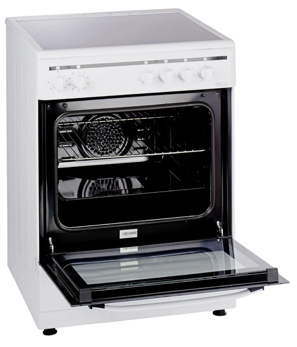 PKM Standherd Elektro EH 4-60 GK6 - Weiss; Standherd 60 cm, EEK: A ;4 Kochzonen, Grill, Umluft, Heißluft, 6 Backofenfunktionen Discount