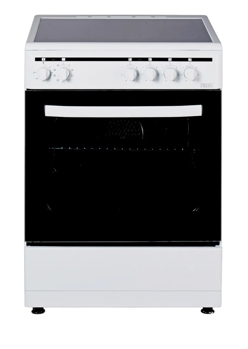 PKM Standherd Elektro EH 4-60 GK6 - Weiss; Standherd 60 cm, EEK: A ;4 Kochzonen, Grill, Umluft, Heißluft, 6 Backofenfunktionen Discount