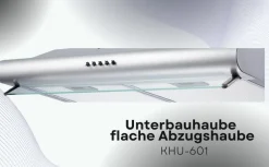 Unterbauhaube KHU-601 60cm Glaswrasenschirm Dunstabzugshaube Umluft Abluft LED ^ PKM Outlet