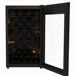 Weinklimaschrank WKS57DO - Schwarz; Lagerkapazität 57 Flaschen, Touch Control; Maße (HxBxT in cm): 83,00 x 49,50 x 55,50 ^ PKM Discount