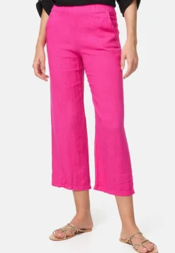 PM SELECTED Damen Leichte Sommer Leinenhose in 7/8 Länge mit Taschen in Einheitsgröße PM44 Best