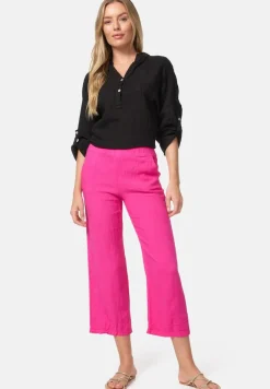 PM SELECTED Damen Leichte Sommer Leinenhose in 7/8 Länge mit Taschen in Einheitsgröße PM44 Best