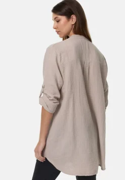 Damen Musselin Tunika Longbluse mit Tasche PM17 ^ PM SELECTED Discount