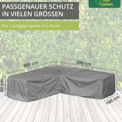 Premium Schutzhülle für Loungegruppe L-Form ^ Mehr Garten Online