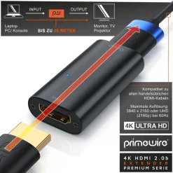 4K UHD HDMI 2.0 aktiver Verstärker - bis zu 20m Entfernung ^ Primewire