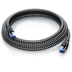 Primewire Patchkabel CAT 8 mit Baumwollummantelung - Gigabit Ethernet LAN Kabel - 40 Gbit/s - S/FTP PIMF Schirmung - Netzwerkkabel - 10m Discount