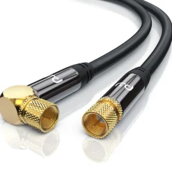 Primewire SAT-Kabel, Koax, F-Stecker, HDTV SAT Koax Kabel 90° gewinkelt, 4fach Schirmung, 135dB, 75Ohm - 10m Online