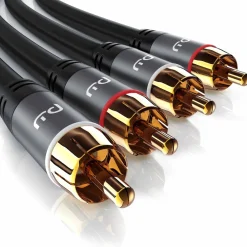 Primewire Stereo Cinch Audio-Kabel, RCA, mehrfach geschirmtes HiFi Audiokabel, 2X Cinch zu 2X Cinch - 2m Discount