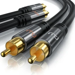 Primewire Stereo-Cinch Audio-Kabel, RCA, HiFi Audio-Kabel mehrfach geschirmt, 2x Cinch auf 2x Cinch - 7,5m Sale