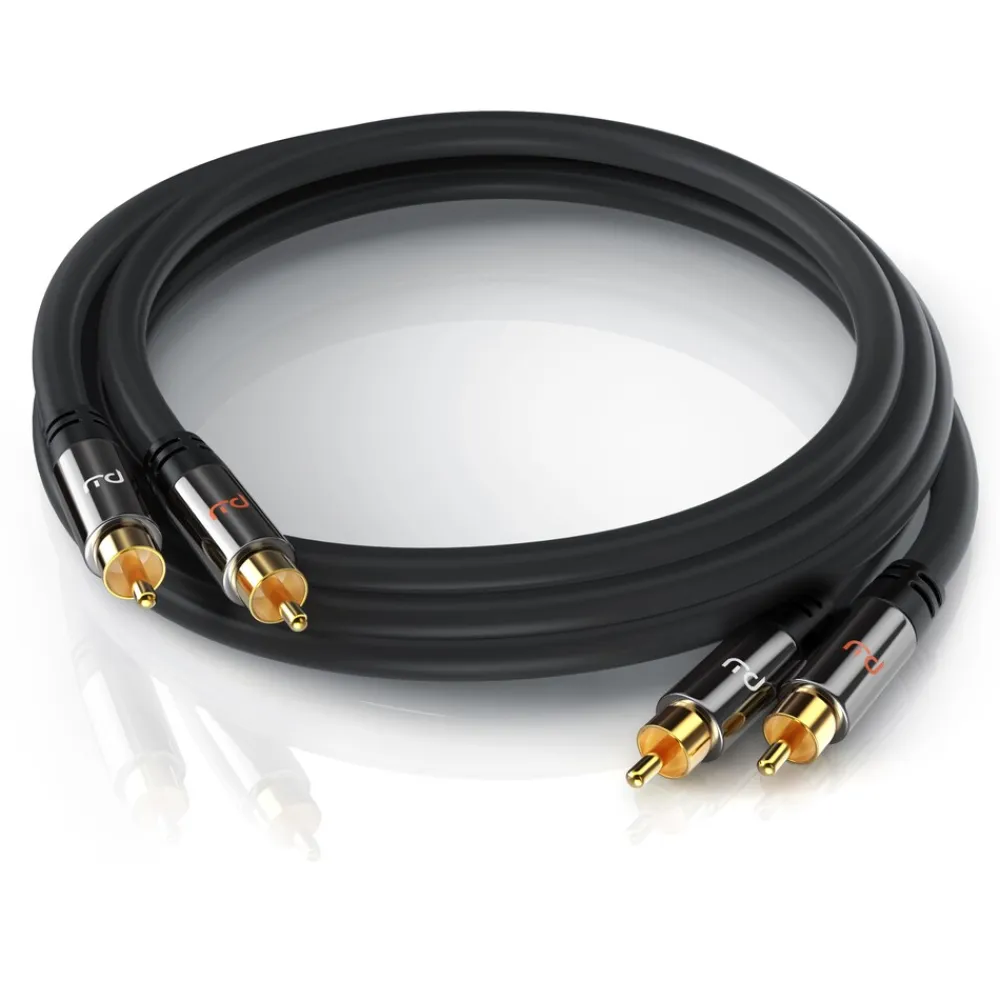 Primewire Stereo-Cinch Audio-Kabel, RCA, HiFi Audio-Kabel mehrfach geschirmt, 2x Cinch auf 2x Cinch - 7,5m Sale