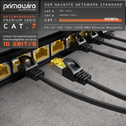 Primewire Ultra Slim Patchkabel Cat 7 - LAN Ethernet Gigabit Kabel - 10000 Mbit - U/FTP PIMF Schirmung - Netzwerkkabel - 7,5m New