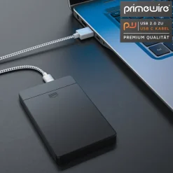 Primewire USB-C 3.1 zu USB 3.0 Typ A Kabel, Ladekabel, Datenkabel, Adapterkabel für Smartphone & Tablet - 1m New
