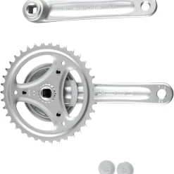 Prowheel Fahrrad Kurbel einfach Kurbelgarnitur 170 mm Fahrradkurbel 38 Zähne Vierkant E Bike schwarz
