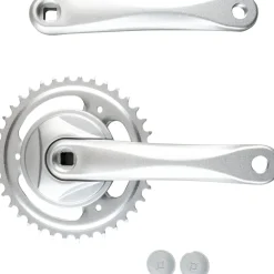 Prowheel Fahrrad Kurbel einfach Kurbelgarnitur 170 mm Fahrradkurbel 38 Zähne Vierkant E Bike schwarz